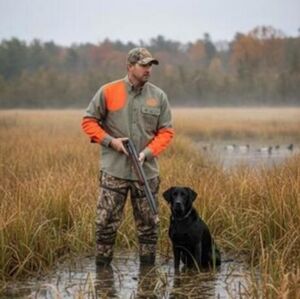 Bob Allen Beaver Pond Cotton Hunting Outdoor‎ Shirt Made In USA Mens Large